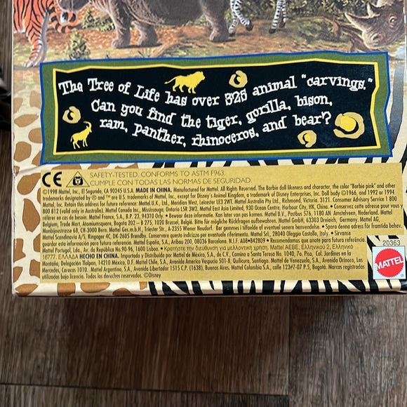 1998 Disney’s Animal Kingdom Barbie - Picture 6 of 6